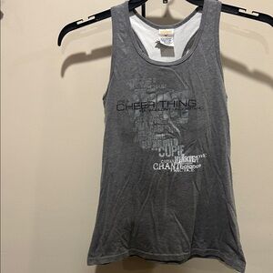 Varsity Gray and White Tank Top